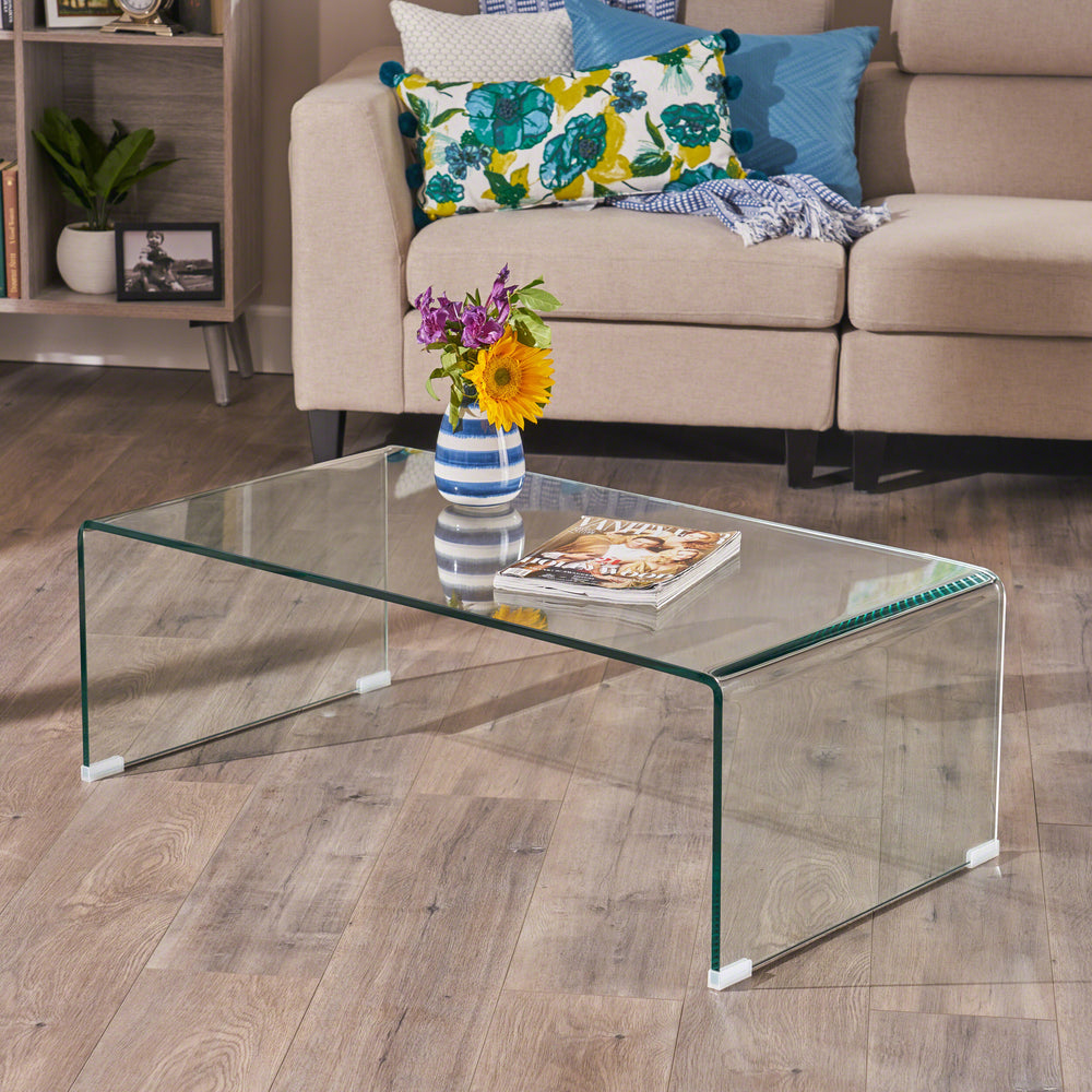 Sleek Tempered Glass Coffee Table