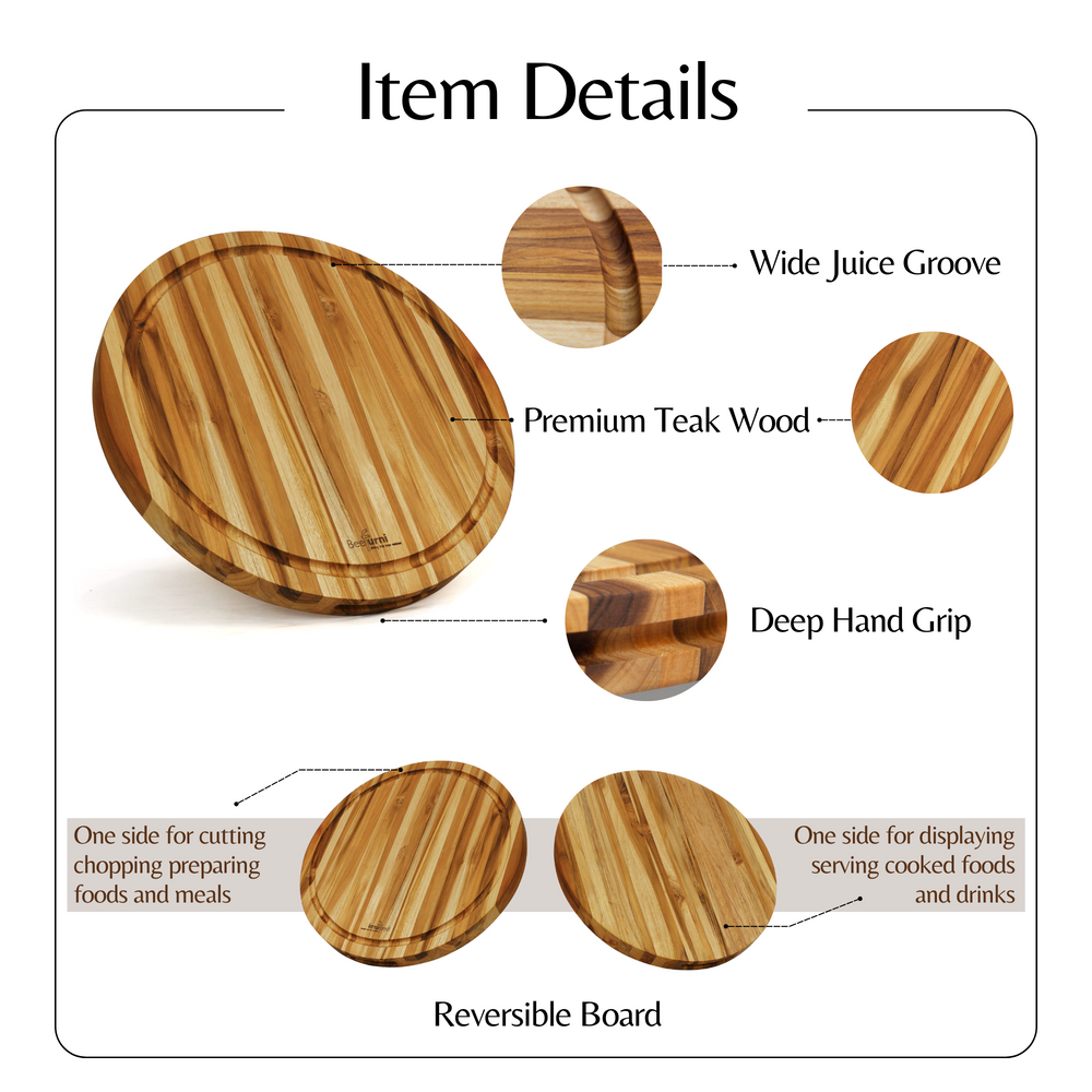 Versatile Teak Cutting & Serving Board