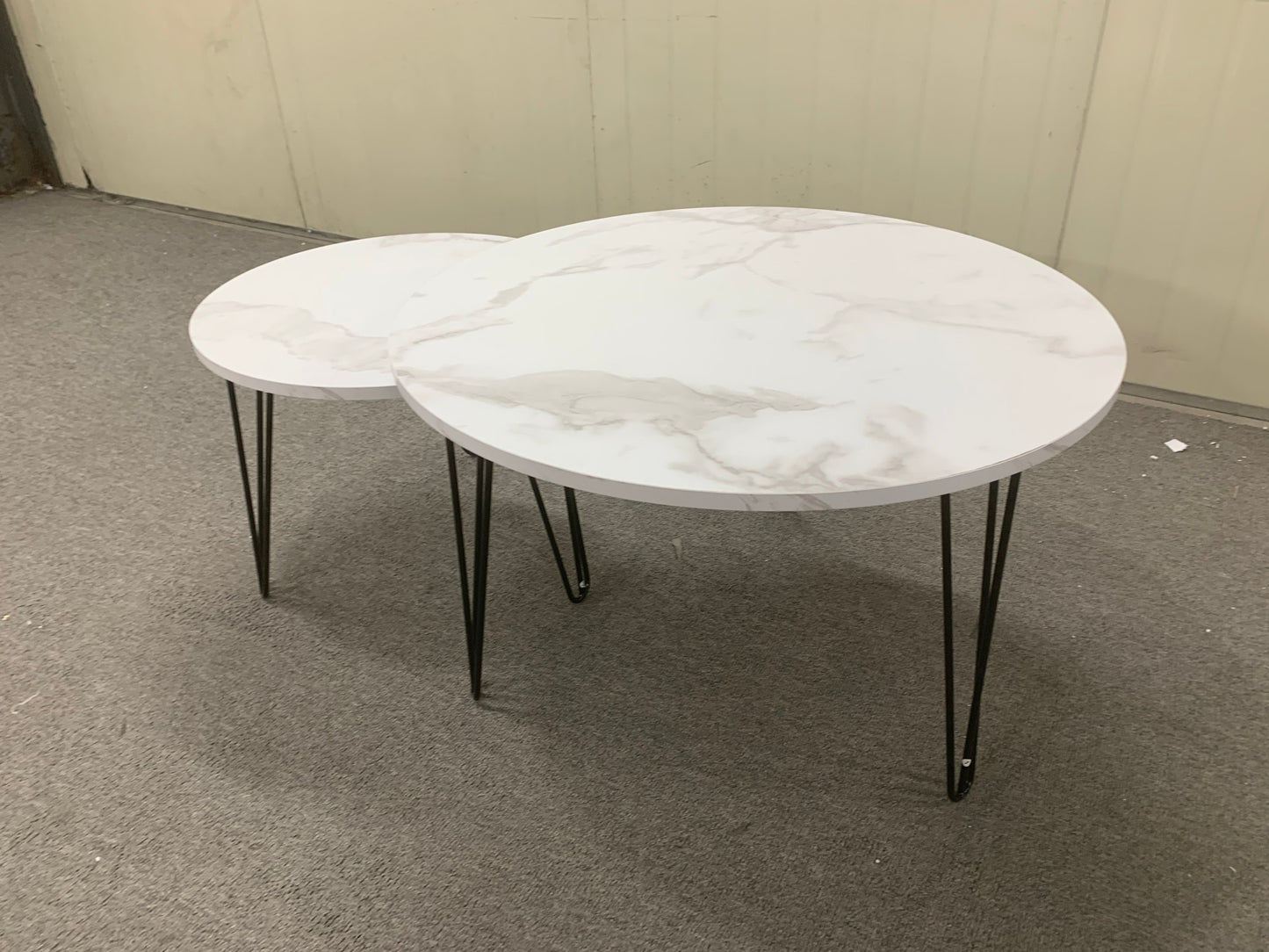 Chic Marble Nesting Tables - Set of Two