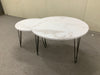 Chic Marble Nesting Tables - Set of Two