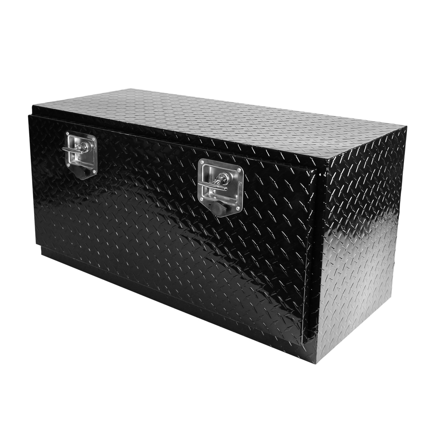 Sturdy Black Aluminum Underbody Tool Box with Locks and T-Handle