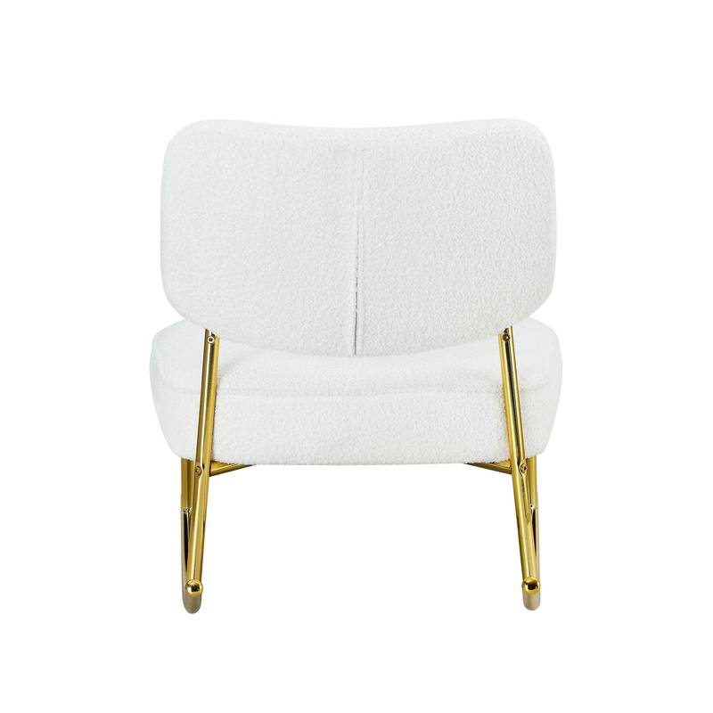 Cozy Teddy Rocker with Chic Gold Legs