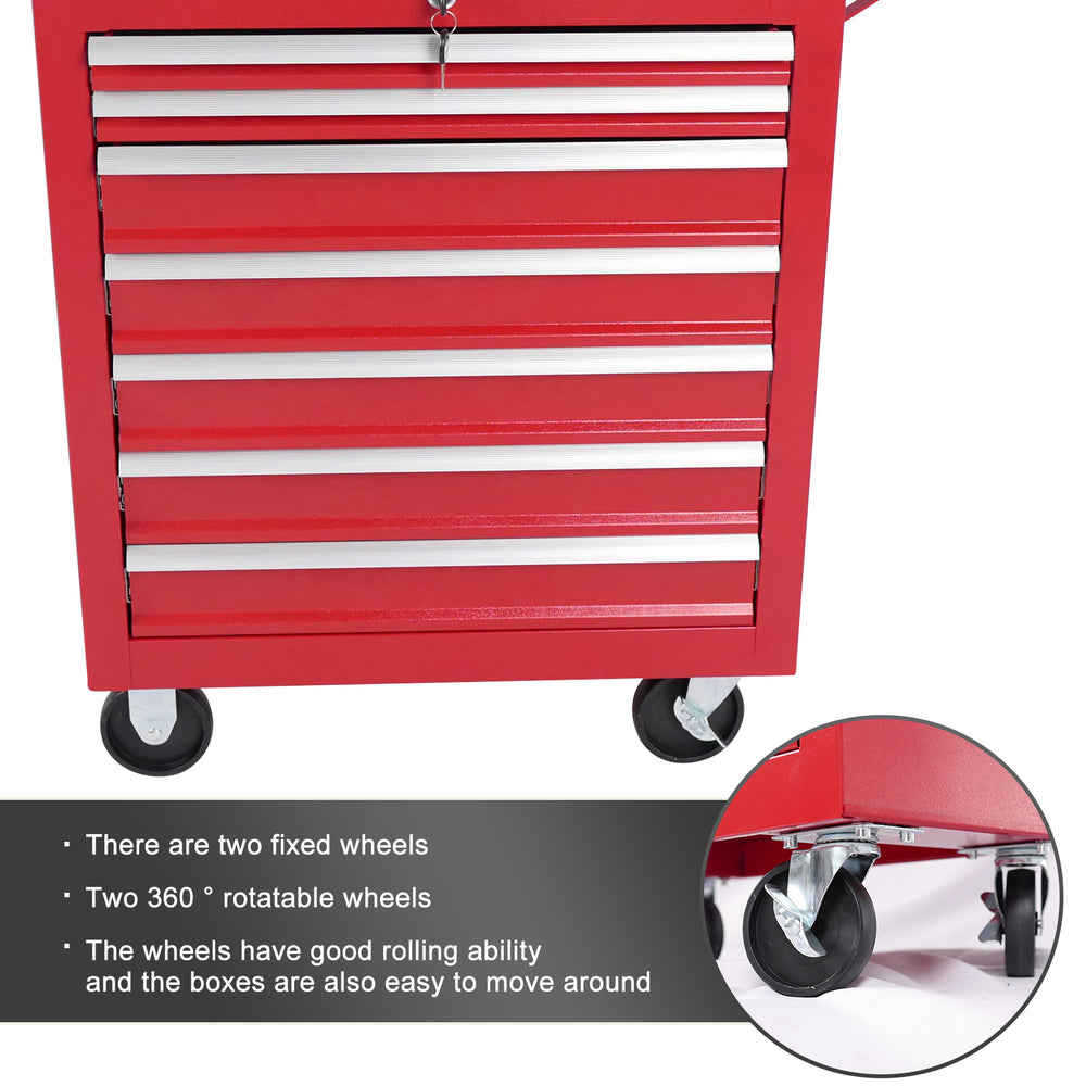 Rolling Tool Chest with Lock & Wheels