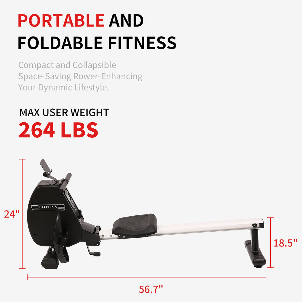 CozyFit Foldable Rowing Machine for Easy Home Workouts