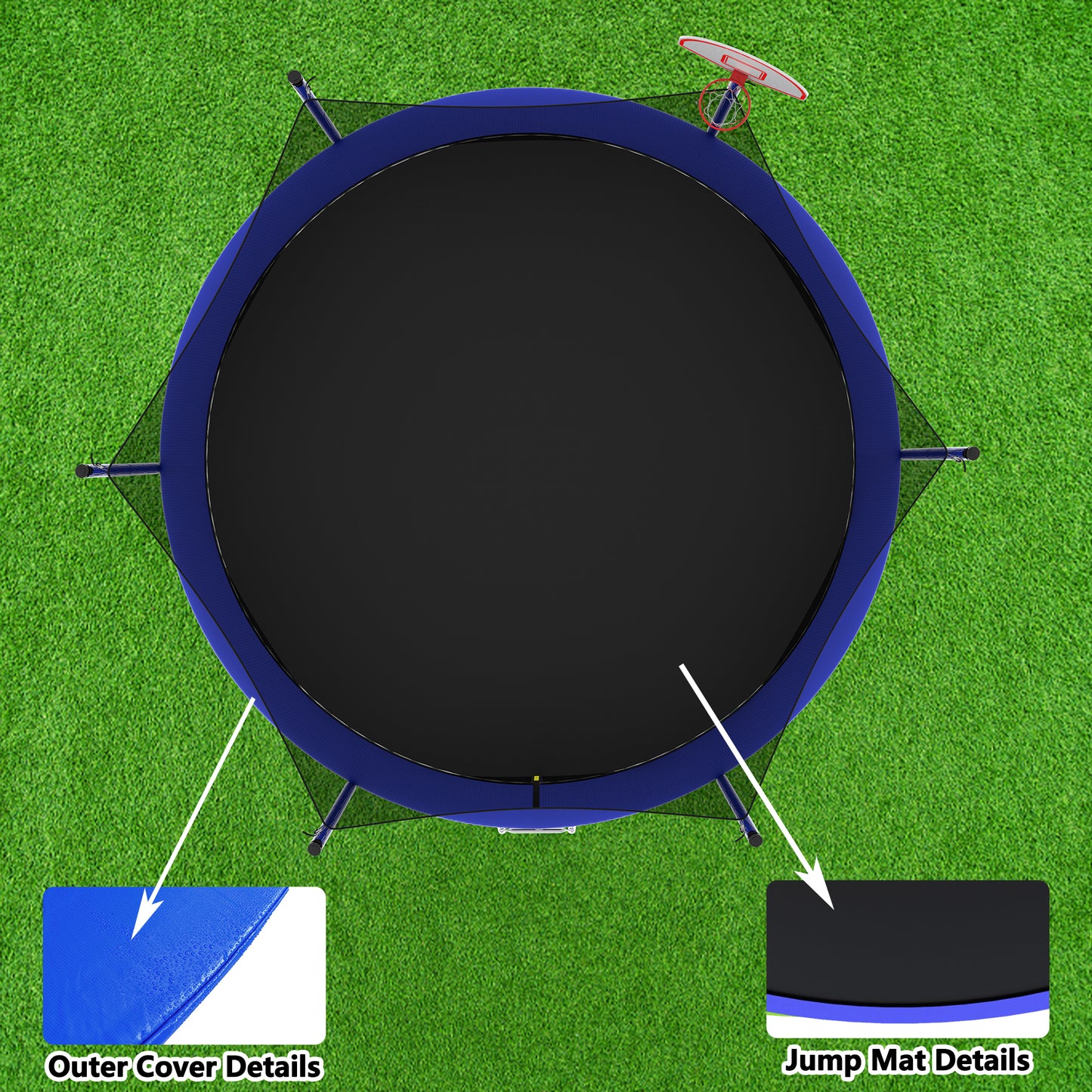 Kids' Adventure Trampoline with Safety Net