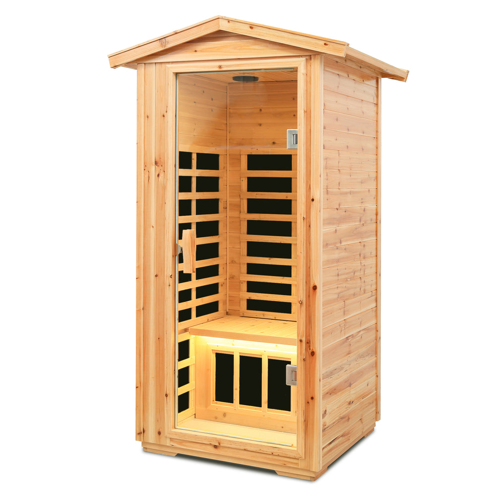 Cozy Infrared Outdoor Sauna for One