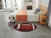 Soft Football Area Rug - Machine Washable & Stylish!