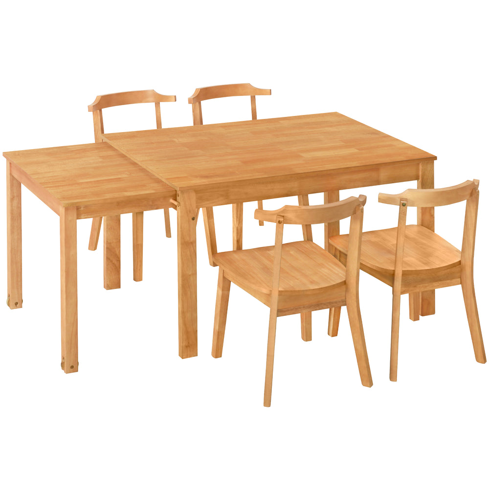 Cozy Farmhouse Dining Set with Extendable Table and Chairs