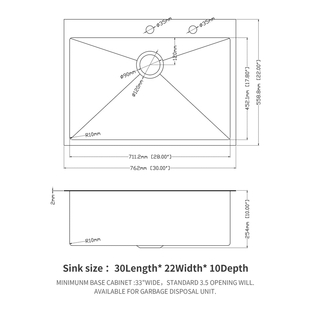 Sleek Stainless Steel Drop-In Kitchen Sink