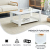 Chic Double-Layered White Coffee Table