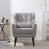 Chic Gray Lounge Chair with Comfort Pillow