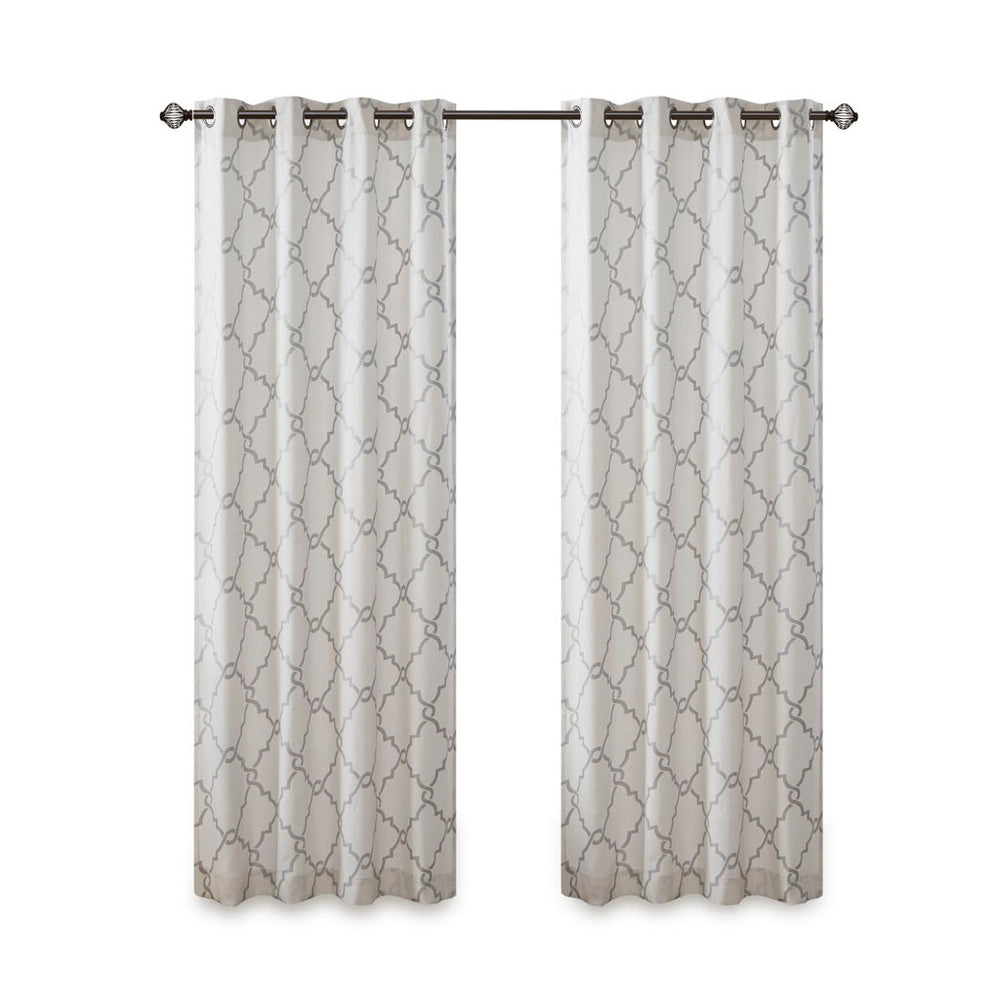 Fretwork Charm Grommet Curtain Panel