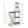 Chic Grey Wine Rack & Glass Holder