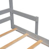 Cozy Twin House Bed with Handrails - Grey