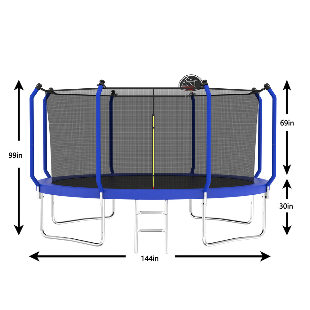 Jump'n'Slam Trampoline with Basketball Hoop