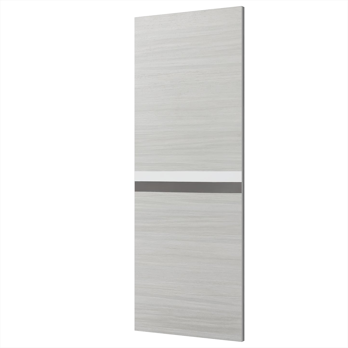 Sleek Sliding Door Set: Modern Melamine Panel with Track and Handle