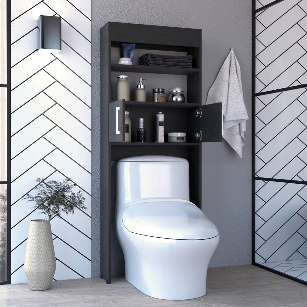 Stylish Over-the-Toilet Storage Cabinet with Double Doors