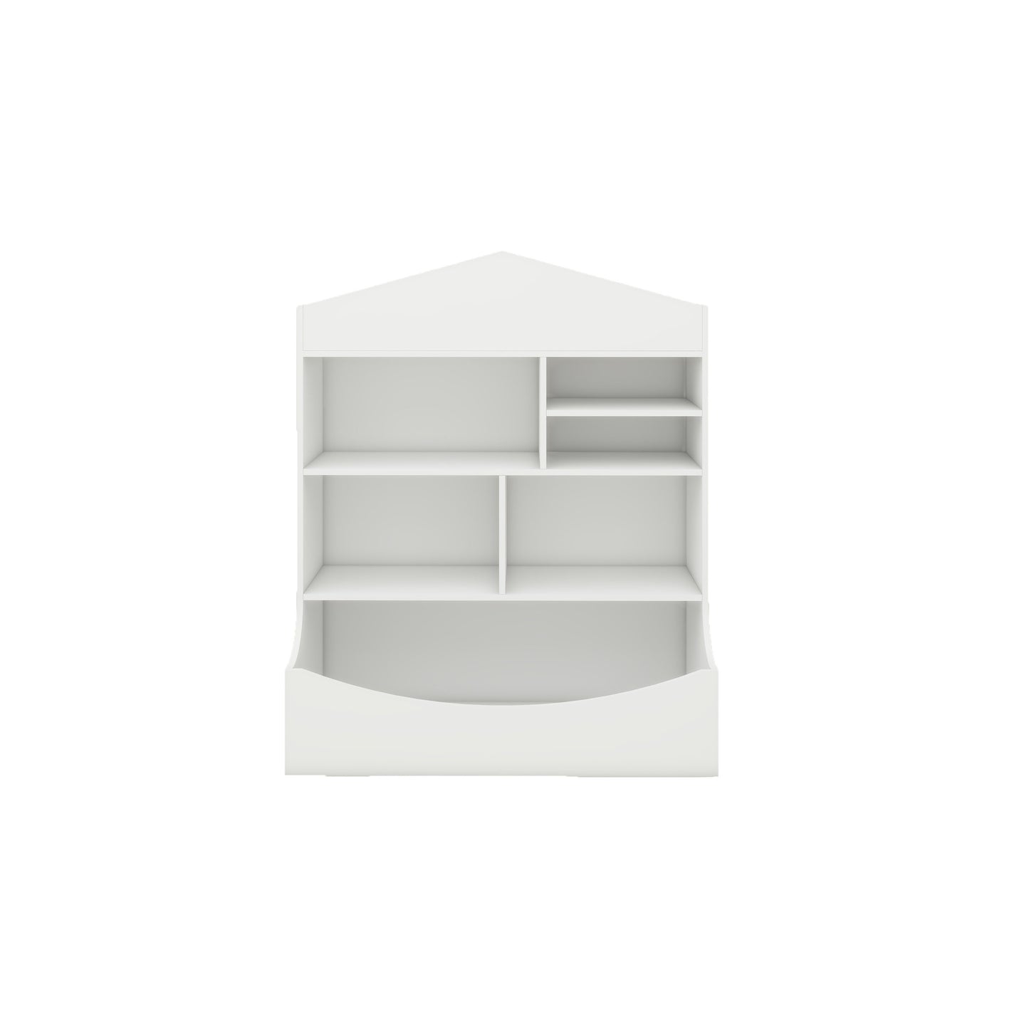 Versatile 7-Shelf White Bookcase