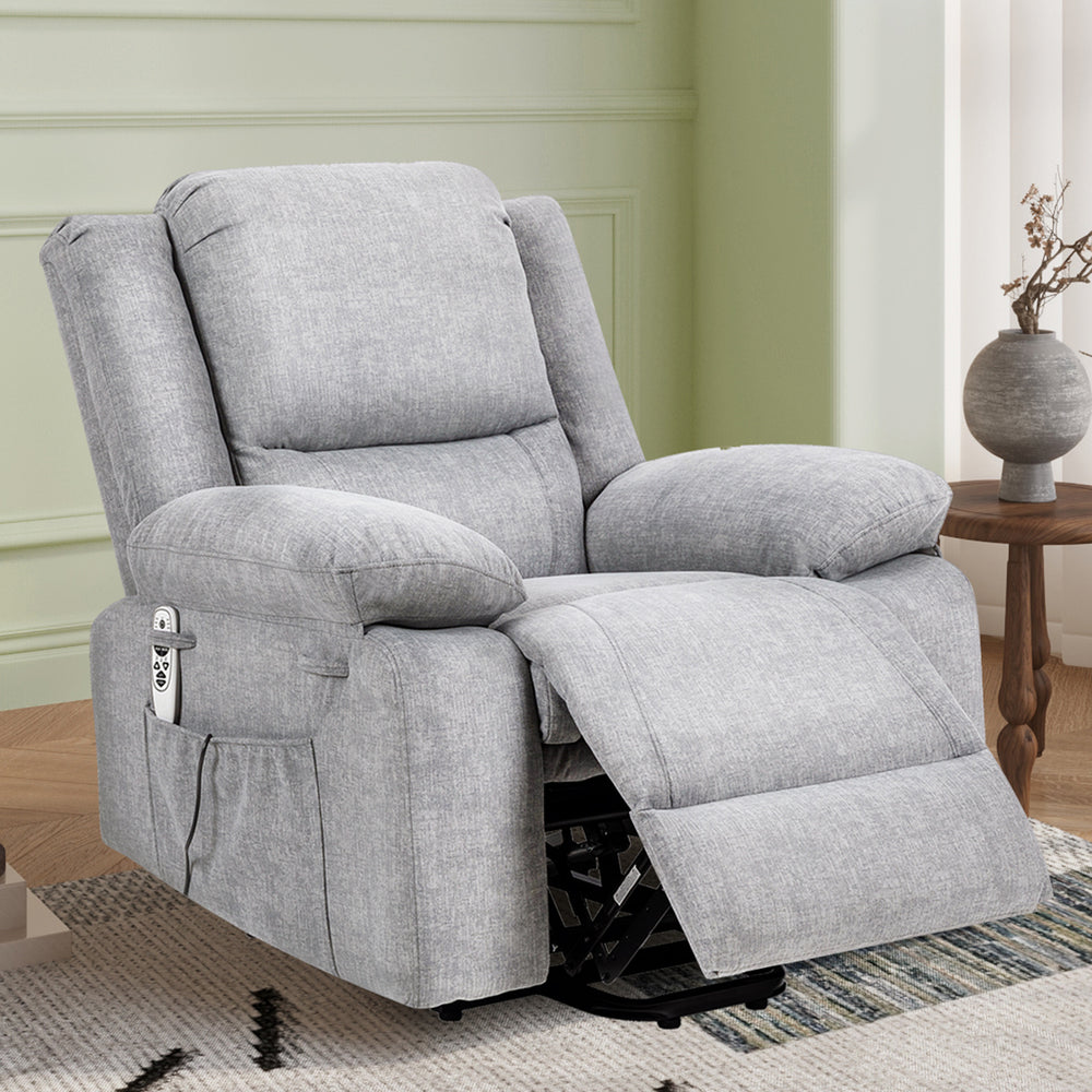 Cozy Lift Massage Recliner for Seniors with Heated Comfort and Remote Control