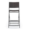 Chic Foldable Wicker Patio Bar Stools - Set of Two