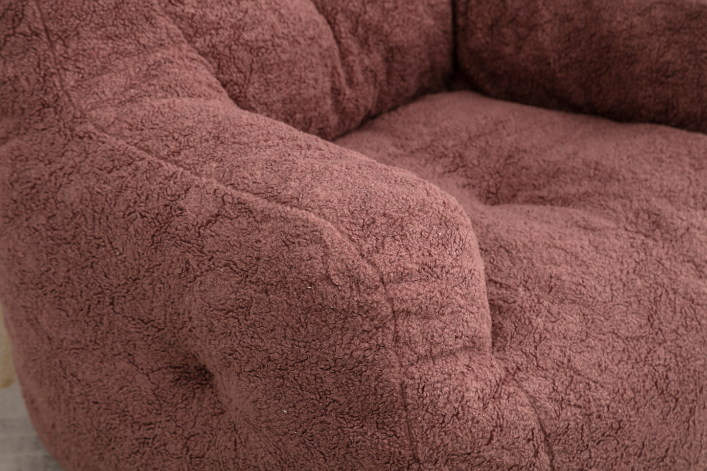 Cozy Teddy Foam Bean Bag Chair