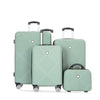 Olive Green Travel Set: Stylish Suitcase & Makeup Box Combo