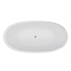 Sleek White Freestanding Soaking Tub with Easy Drain