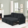 Chic Convertible Corduroy Sleeper Sofa with Storage Chaise