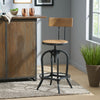 Swivel & Style: Adjustable Barstools with Wood Accent