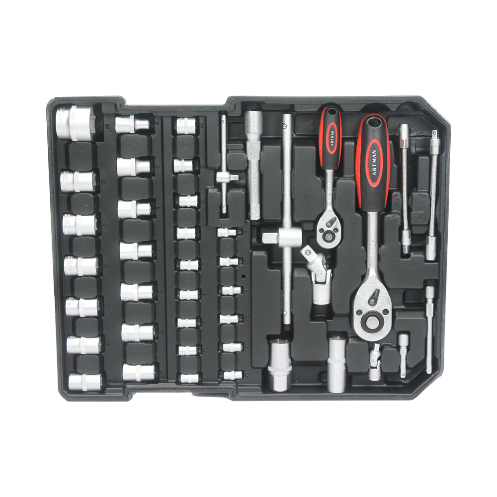 Rolling Black Tool Box with Multi-Layer Storage