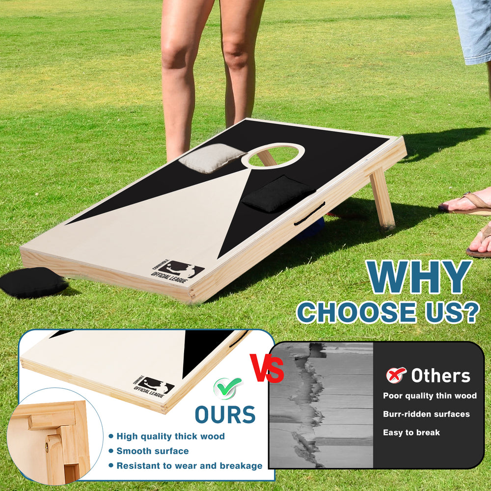 Ultimate Solid Wood Cornhole Game Set