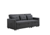 Cozy Gray Sleeper Sofa with Handy Pocket