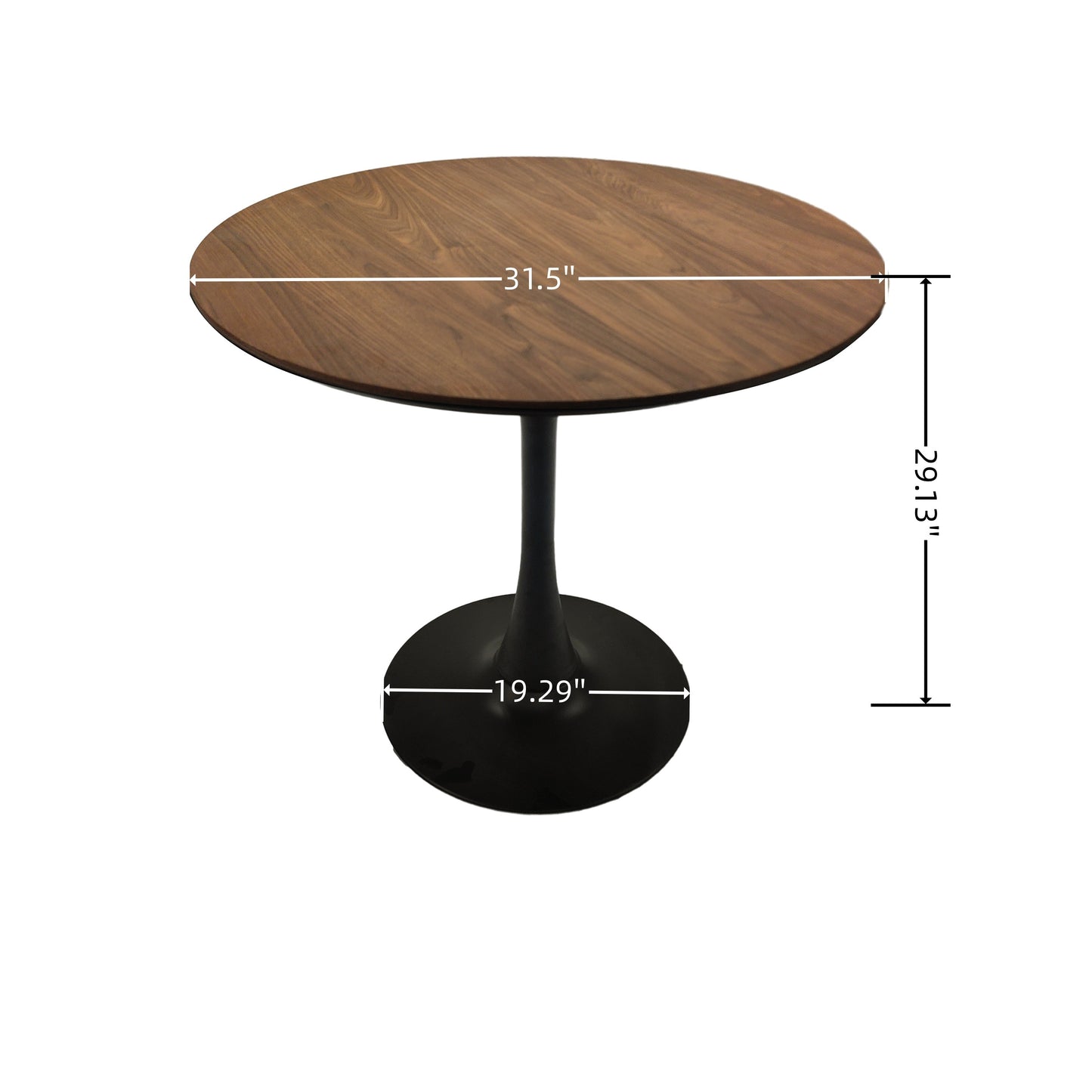 Chic Walnut Round Dining Set for Cozy Gatherings