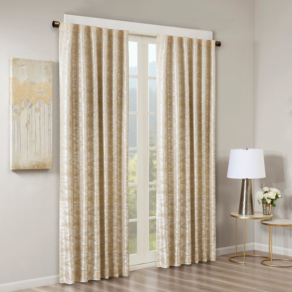 Total Blackout Jacquard Curtain Panel