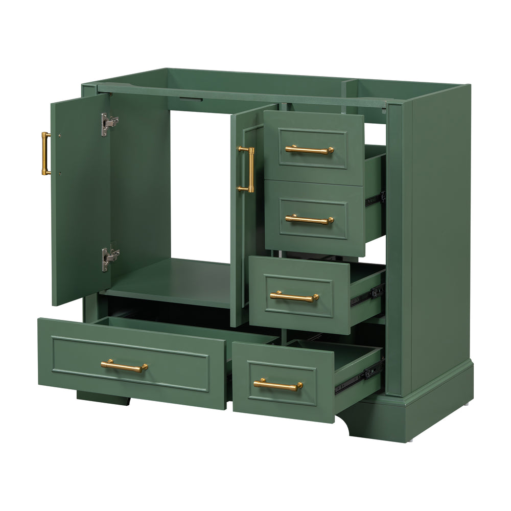 Charming Green Bathroom Vanity Console