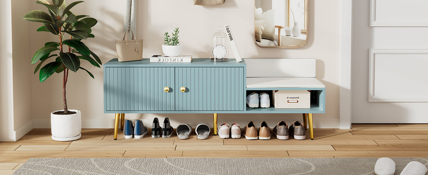 Cozy Modern Shoe Bench with Hidden Storage