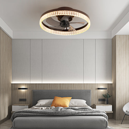 Luxe LED Ceiling Fan Chandelier with Remote