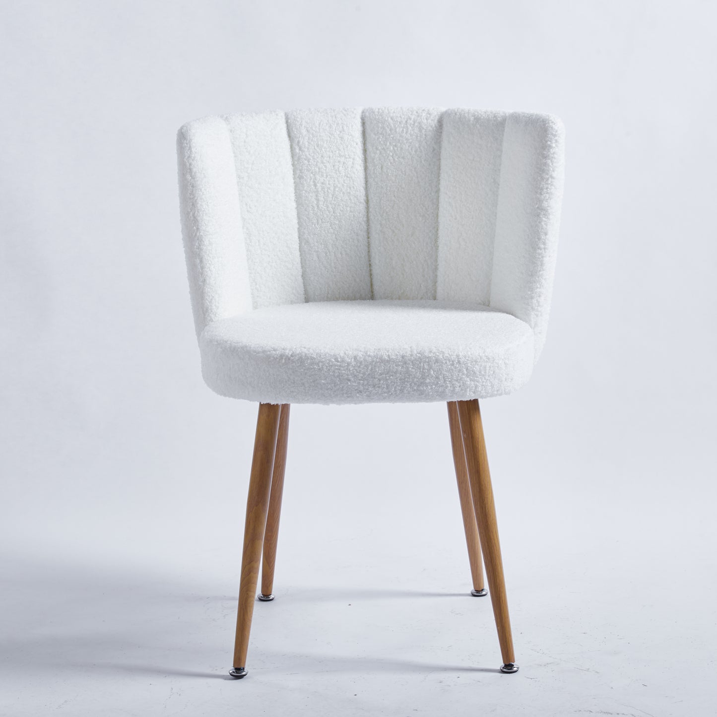 Chic White Dining Chairs - Set of Two with Cozy Cushions