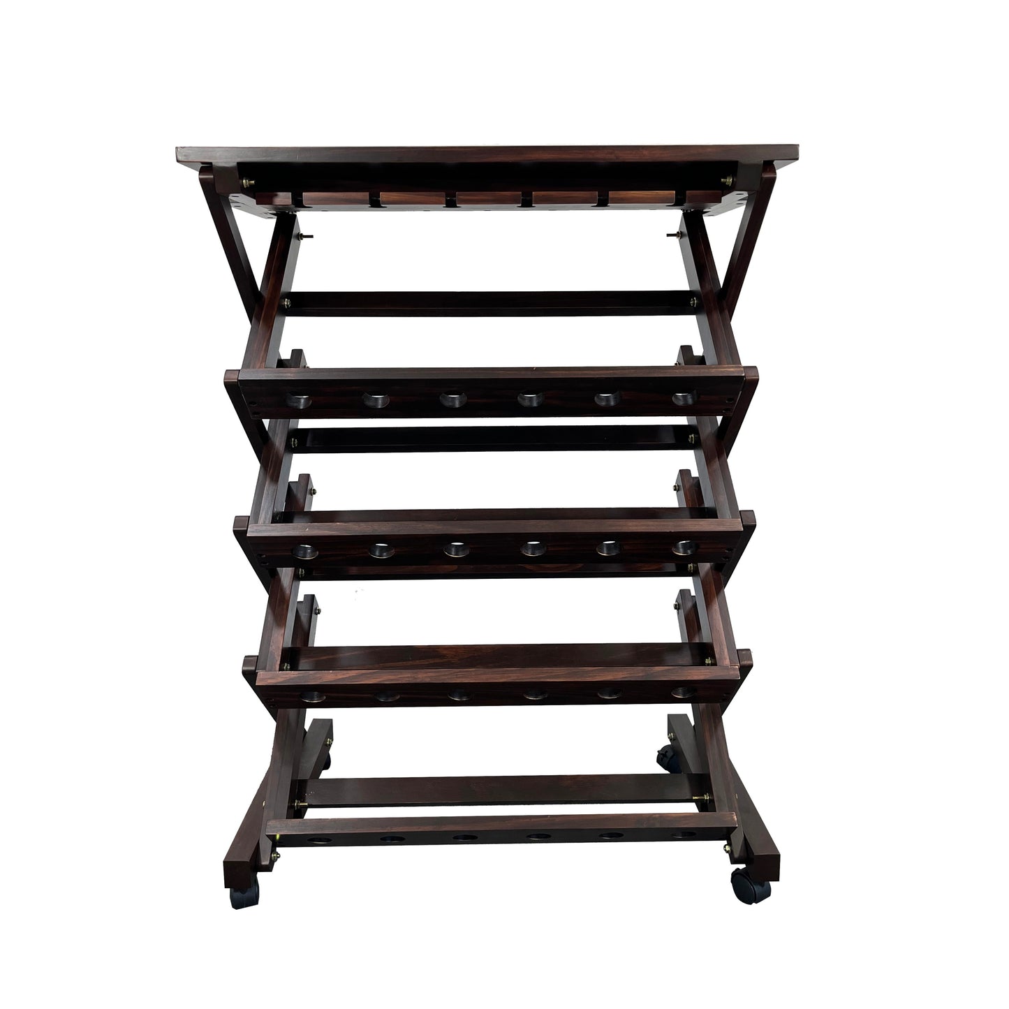 Chic Walnut Wine Display Rack