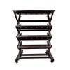 Chic Walnut Wine Display Rack