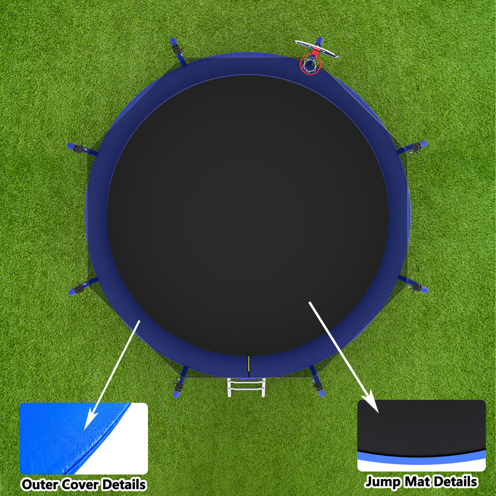 Jump'n'Slam Trampoline with Basketball Hoop