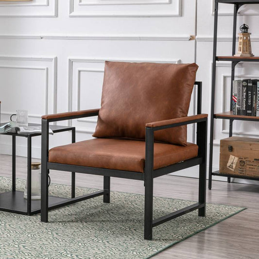 Chic Orange Accent Chair