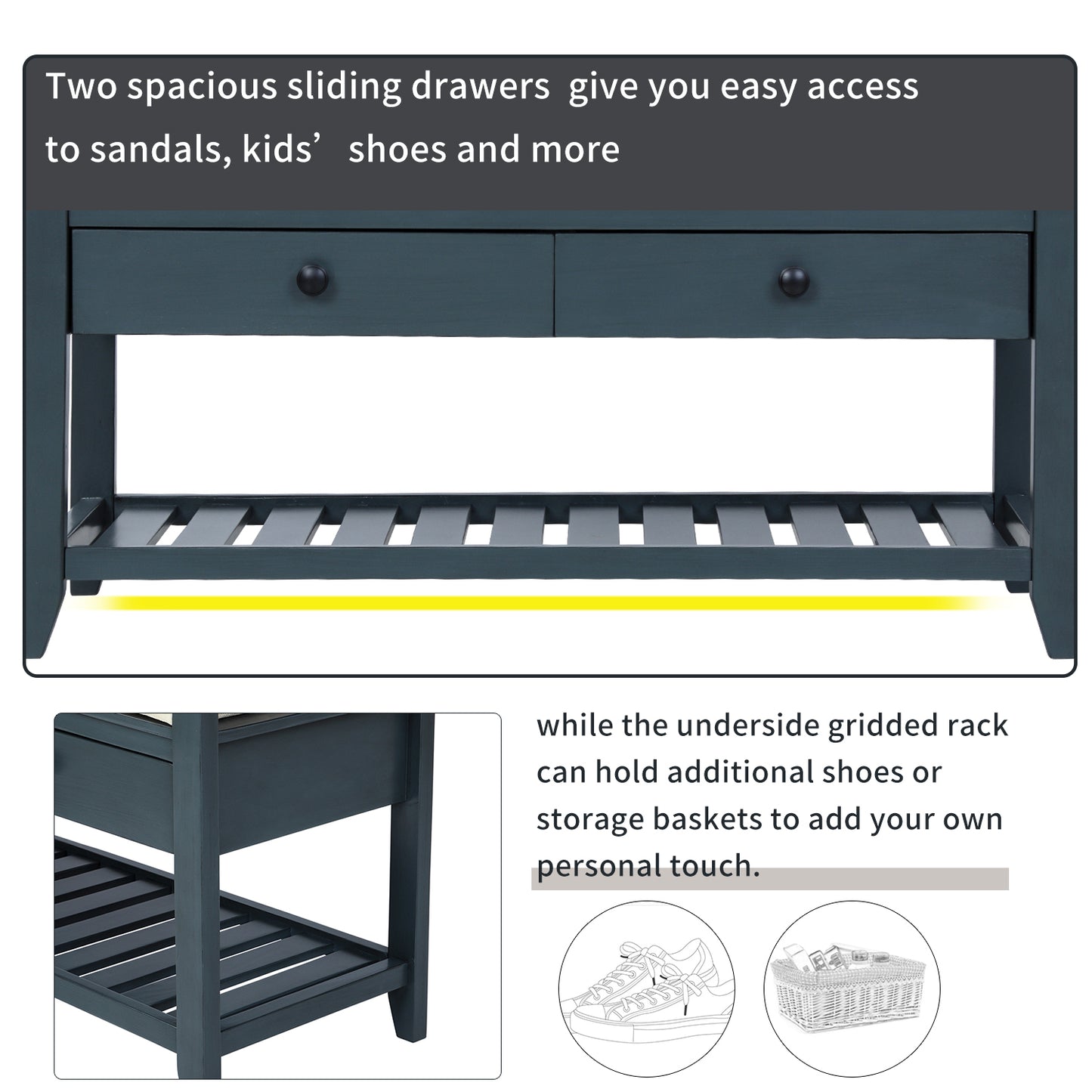 Comfort Seat Shoe Bench with Storage