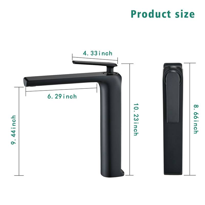 Sleek Matte Black Bathroom Faucet