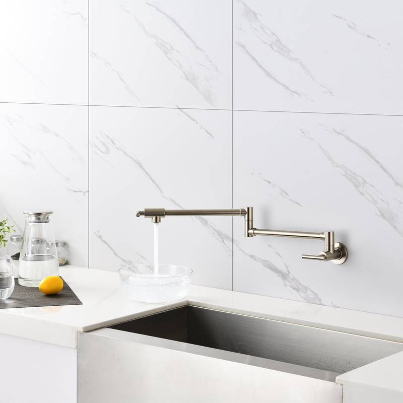 Space-Saving Wall-Mount Pot Filler Faucet