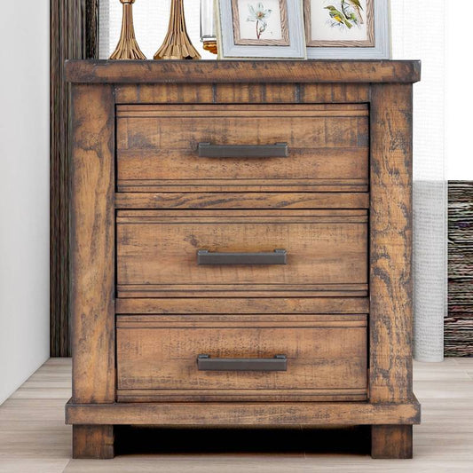 Charming Rustic Wood Nightstand