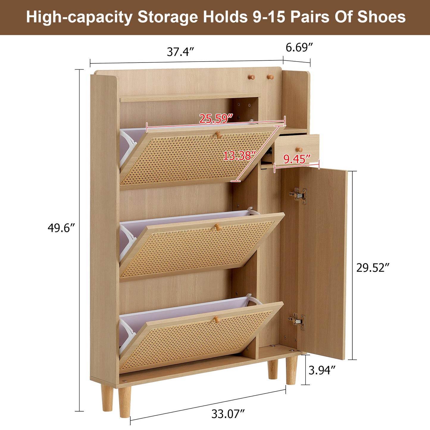 Stylish Rattan Shoe Storage