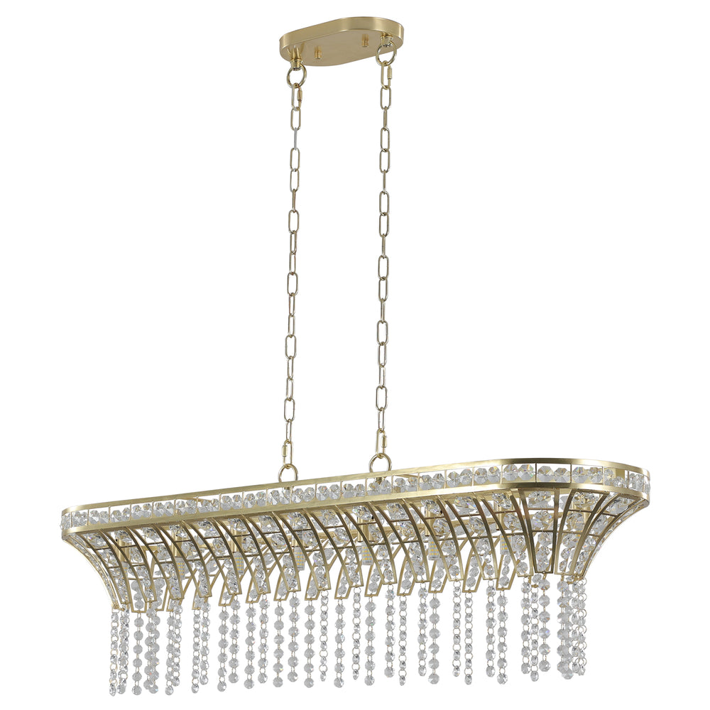 Glamour Gold Crystal Kitchen Chandelier