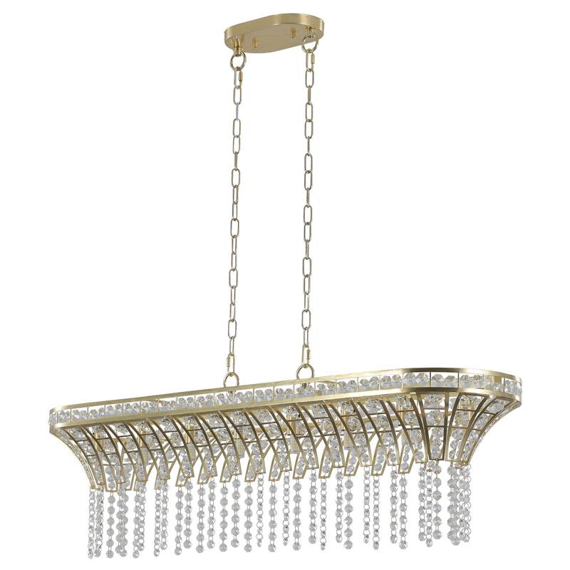 Glamour Gold Crystal Kitchen Chandelier