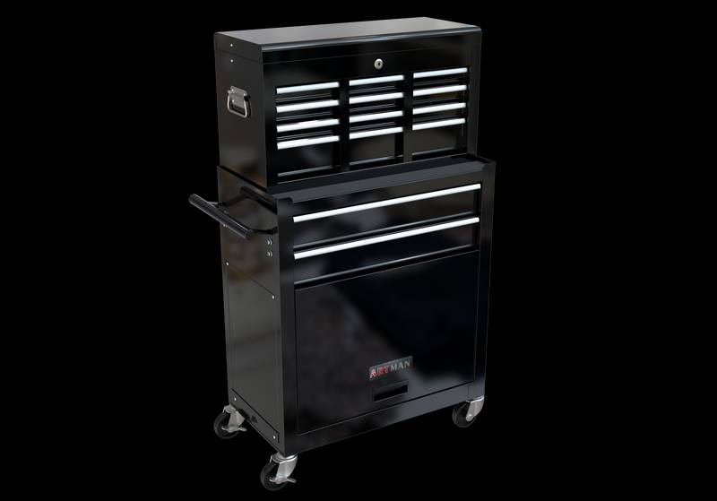 Ultimate Rolling Tool Chest with Drawers - Black